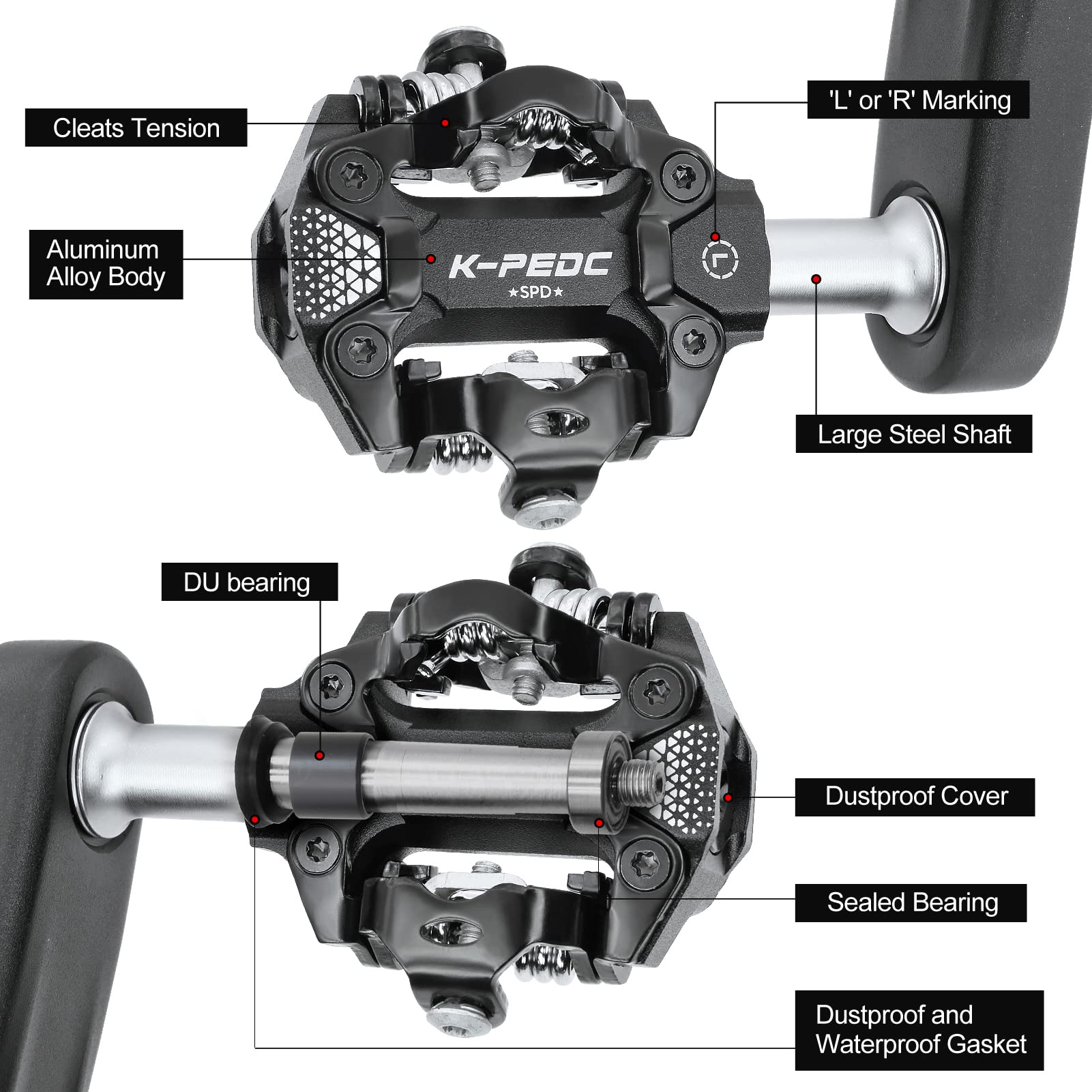 Amazon.com : K PEDC Compatible Clipless MTB Mountain Bike Pedal